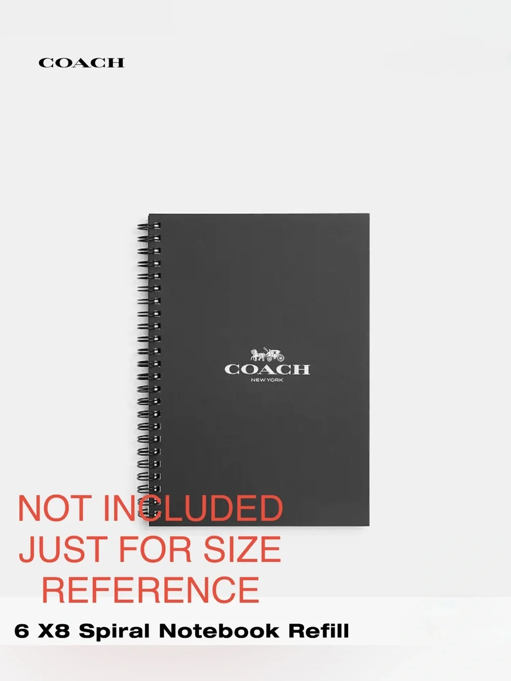 Coach White/Chalk/Gold Notebook In Signature Canvas Agenda Calendar Cover